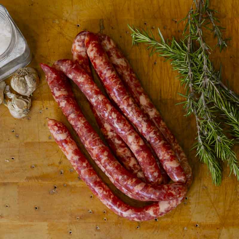 Salsiccia sottile sale e pepe