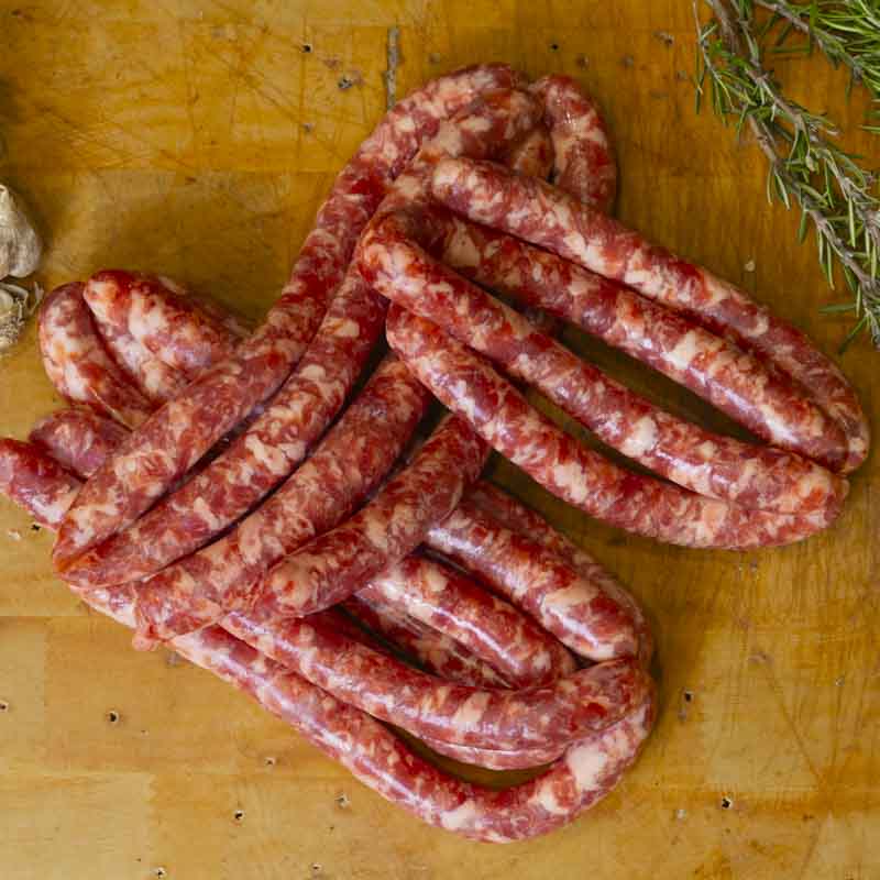 Salsiccia sottile sale e pepe